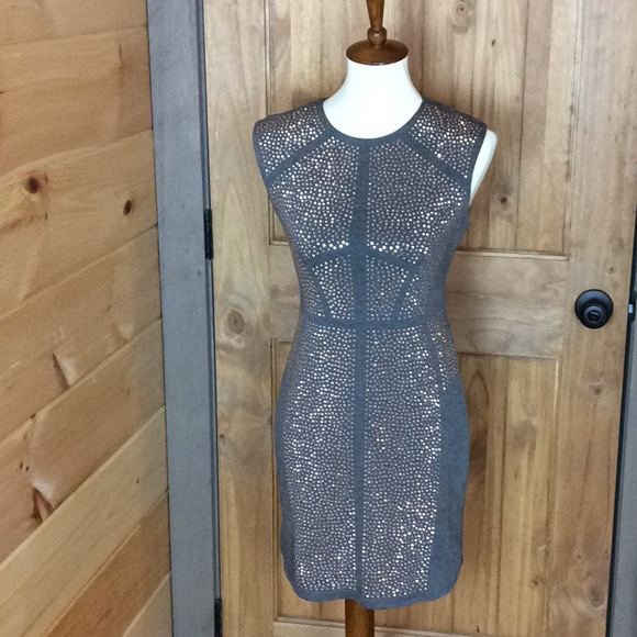 Ark & Co Dresses & Skirts - Ark & Co. gray dress w/ rose gold rivet details M